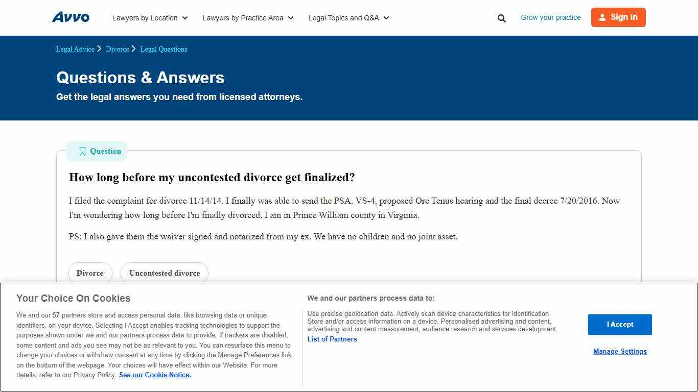 How long before my uncontested divorce get finalized? - Legal Answers